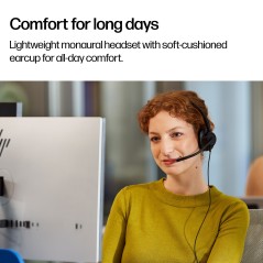 HP Poly Mission 425 Stereo USB Wired Classic Bulk - Premium Sound Quality & Comfort for All-Day Use